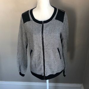 41 Hawthorn by Stitch Fix Dorinda Faux Leather Detailed Blazer